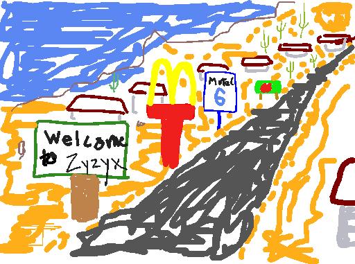 Driving into Zyzyx